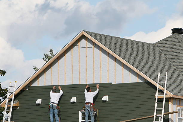Professional Emergency Siding Repair technician working in Lemont Furnace, PA